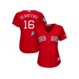 Women Boston Red Sox #16 Andrew Benintendi Majestic Scarlet 2018 Spring Training Cool Base Player Jersey