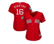 Women Boston Red Sox #16 Andrew Benintendi Majestic Scarlet 2018 Spring Training Cool Base Player Jersey