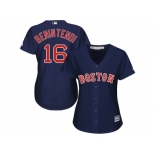 Women Boston Red Sox #16 Andrew Benintendi Navy Blue Alternate Stitched MLB Jersey