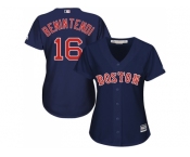 Women Boston Red Sox #16 Andrew Benintendi Navy Blue Alternate Stitched MLB Jersey