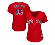 Women Boston Red Sox #16 Andrew Benintendi Red Alternate Stitched MLB Jersey