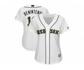 Women Boston Red Sox #16 Andrew Benintendi White 2018 Memorial Day Cool Base Stitched MLB Jersey