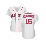 Women Boston Red Sox #16 Andrew Benintendi White Home Stitched MLB Jersey