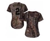 Women Boston Red Sox #2 Xander Bogaerts Camo Realtree Collection Cool Base Stitched MLB Jersey