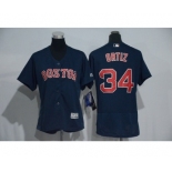 Women Boston Red Sox David Ortiz Majestic Navy Flexbase Authentic Collection Player Jersey