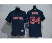 Women Boston Red Sox David Ortiz Majestic Navy Flexbase Authentic Collection Player Jersey