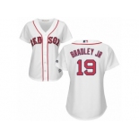 Women Majestic Boston Red Sox #19 Jackie Bradley Jr Authentic White Home MLB Jersey