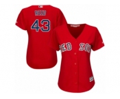 Women Majestic Boston Red Sox #43 Addison Reed Replica Red Alternate Home MLB Jersey