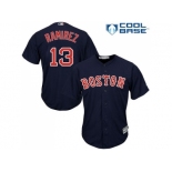 Women's Boston Red Sox #13 Hanley Ramirez Navy Blue Alternate Stitched MLB Jersey