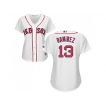 Women's Boston Red Sox #13 Hanley Ramirez White Home Stitched MLB Jersey