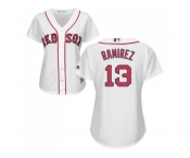 Women's Boston Red Sox #13 Hanley Ramirez White Home Stitched MLB Jersey