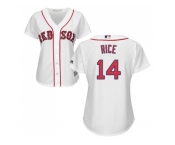 Women's Boston Red Sox #14 Jim Rice White Home Stitched MLB Jersey