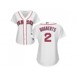 Women's Boston Red Sox #2 Xander Bogaerts White Home Stitched MLB Jersey