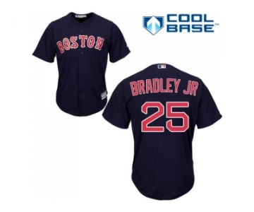 Women's Boston Red Sox #25 Jackie Bradley Jr Navy Blue Alternate Stitched MLB Jersey