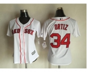 Women's Boston Red Sox #34 David Ortiz Majestic White Cool Base Player Jersey