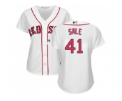 Women's Boston Red Sox #41 Chris Sale White Home Stitched MLB Jersey