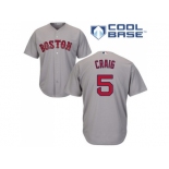 Women's Boston Red Sox #5 Allen Craig Grey Road Stitched MLB Jersey