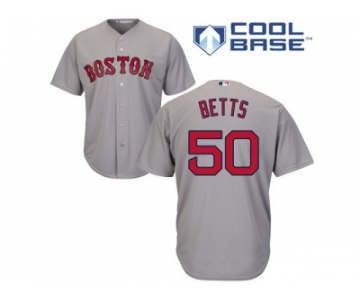 Women's Boston Red Sox #50 Mookie Betts Grey Road Stitched MLB Jersey