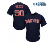 Women's Boston Red Sox #50 Mookie Betts Navy Blue Alternate Stitched MLB Jersey