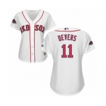 Women's Majestic Boston Red Sox #11 Rafael Devers Authentic White Home 2018 World Series Champions MLB Jersey