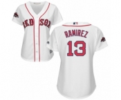 Women's Majestic Boston Red Sox #13 Hanley Ramirez Authentic White Home 2018 World Series Champions MLB Jersey