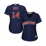 Women's Majestic Boston Red Sox #14 Jim Rice Authentic Navy Blue Alternate Road 2018 World Series Champions MLB Jersey