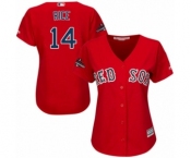 Women's Majestic Boston Red Sox #14 Jim Rice Authentic Red Alternate Home 2018 World Series Champions MLB Jersey