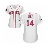 Women's Majestic Boston Red Sox #14 Jim Rice Authentic White Home 2018 World Series Champions MLB Jersey