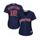 Women's Majestic Boston Red Sox #16 Andrew Benintendi Authentic Navy Blue Alternate Road 2018 World Series Champions MLB Jersey