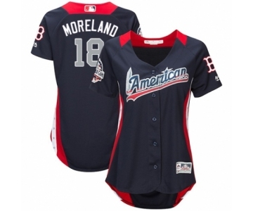 Women's Majestic Boston Red Sox #18 Mitch Moreland Game Navy Blue American League 2018 MLB All-Star MLB Jersey