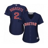 Women's Majestic Boston Red Sox #2 Xander Bogaerts Authentic Navy Blue Alternate Road 2018 World Series Champions MLB Jersey