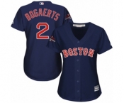 Women's Majestic Boston Red Sox #2 Xander Bogaerts Authentic Navy Blue Alternate Road 2018 World Series Champions MLB Jersey