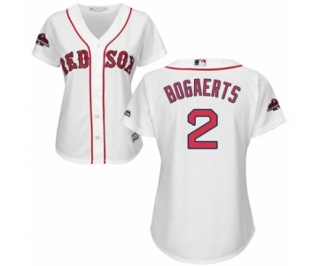 Women's Majestic Boston Red Sox #2 Xander Bogaerts Authentic White Home 2018 World Series Champions MLB Jersey