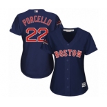 Women's Majestic Boston Red Sox #22 Rick Porcello Authentic Navy Blue Alternate Road 2018 World Series Champions MLB Jersey