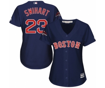 Women's Majestic Boston Red Sox #23 Blake Swihart Authentic Navy Blue Alternate Road 2018 World Series Champions MLB Jersey