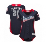 Women's Majestic Boston Red Sox #28 J. D. Martinez Game Navy Blue American League 2018 MLB All-Star MLB Jersey