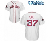 Women's Majestic Boston Red Sox #37 Bill Lee Authentic White Fashion 2018 World Series Champions MLB Jersey