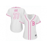 Women's Majestic Boston Red Sox #37 Bill Lee Replica White Fashion MLB Jersey