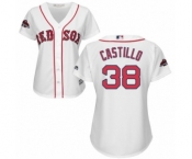 Women's Majestic Boston Red Sox #38 Rusney Castillo Authentic White Home 2018 World Series Champions MLB Jersey