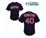 Women's Majestic Boston Red Sox #40 Andrew Benintendi Authentic Navy Blue Alternate Road MLB Jersey