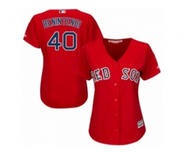 Women's Majestic Boston Red Sox #40 Andrew Benintendi Authentic Red Alternate Home MLB Jersey