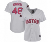 Women's Majestic Boston Red Sox #46 Craig Kimbrel Authentic Grey Road 2018 World Series Champions MLB Jersey