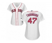 Women's Majestic Boston Red Sox #47 Tyler Thornburg Authentic White Home MLB Jersey