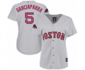 Women's Majestic Boston Red Sox #5 Nomar Garciaparra Authentic Grey Road 2018 World Series Champions MLB Jersey