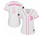 Women's Majestic Boston Red Sox #5 Nomar Garciaparra Authentic White Fashion 2018 World Series Champions MLB Jersey