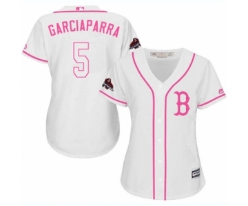 Women's Majestic Boston Red Sox #5 Nomar Garciaparra Authentic White Fashion 2018 World Series Champions MLB Jersey