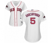 Women's Majestic Boston Red Sox #5 Nomar Garciaparra Authentic White Home 2018 World Series Champions MLB Jersey