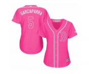 Women's Majestic Boston Red Sox #5 Nomar Garciaparra Replica Pink Fashion MLB Jersey