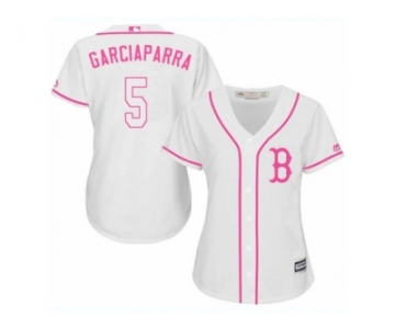 Women's Majestic Boston Red Sox #5 Nomar Garciaparra Replica White Fashion MLB Jersey