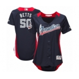 Women's Majestic Boston Red Sox #50 Mookie Betts Game Navy Blue American League 2018 MLB All-Star MLB Jersey